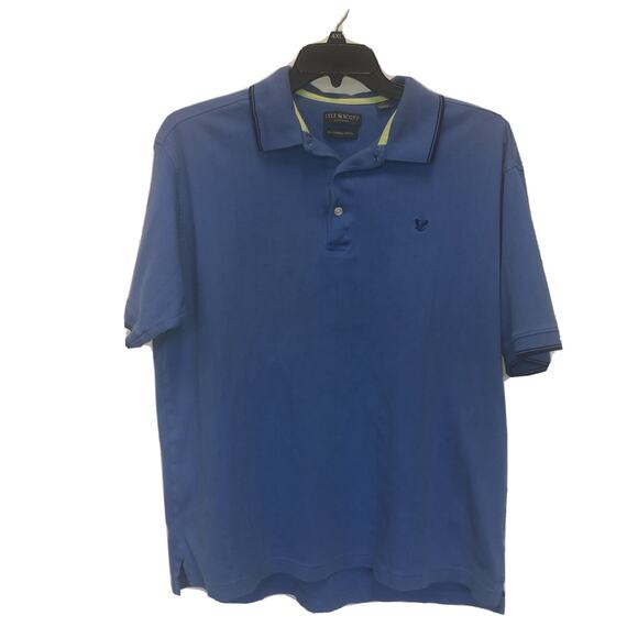 Lyle & Scott 100% Cotton XL Short Sleeve Blue Polo - Picture 1 of 6